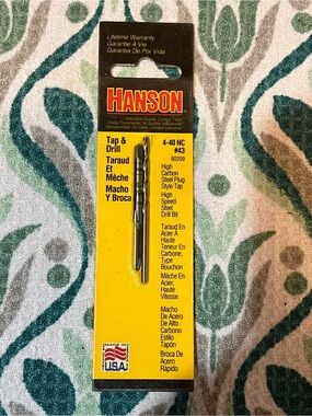 Hanson Tap Drill 4-40 NC #43 - Yellow/Black Pack